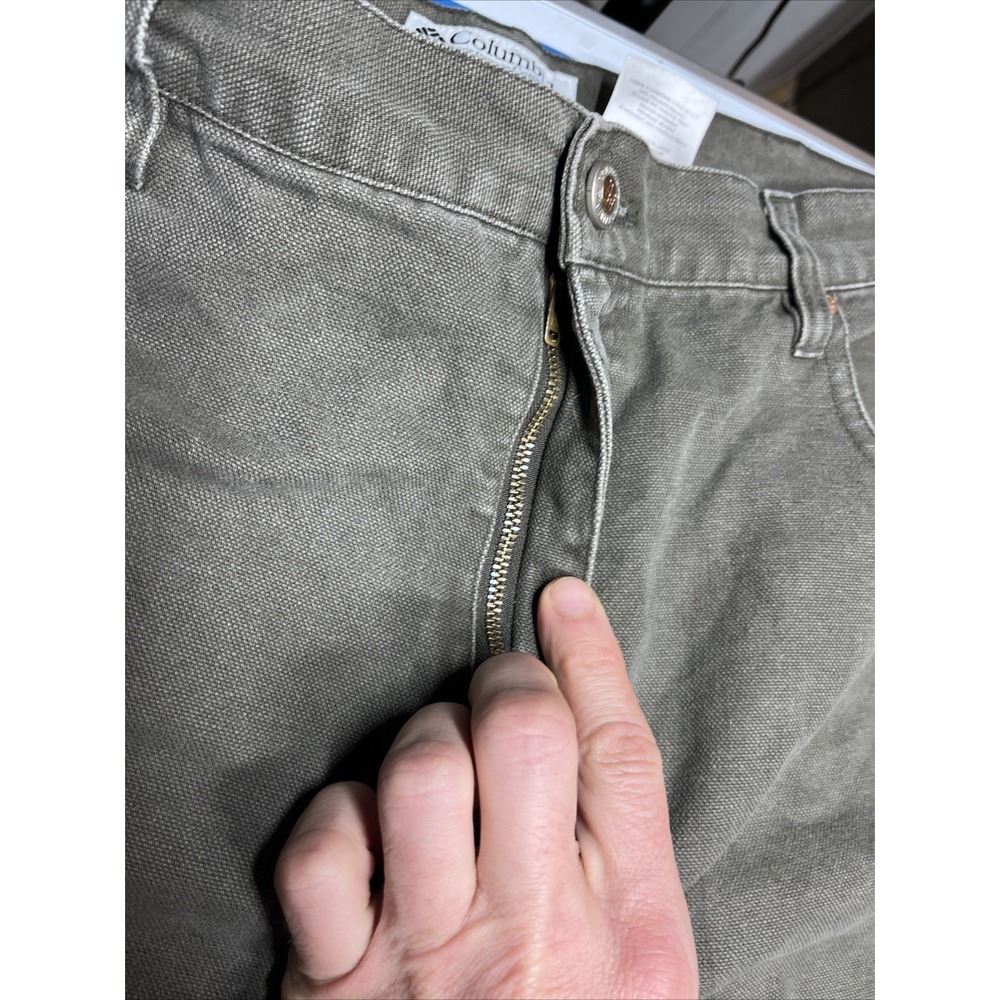 VTG Columbia Mens Hunting Brush Pants Heavy Canvas Field Tan Hiking‎ Sz 40x32 - Picture 8 of 9